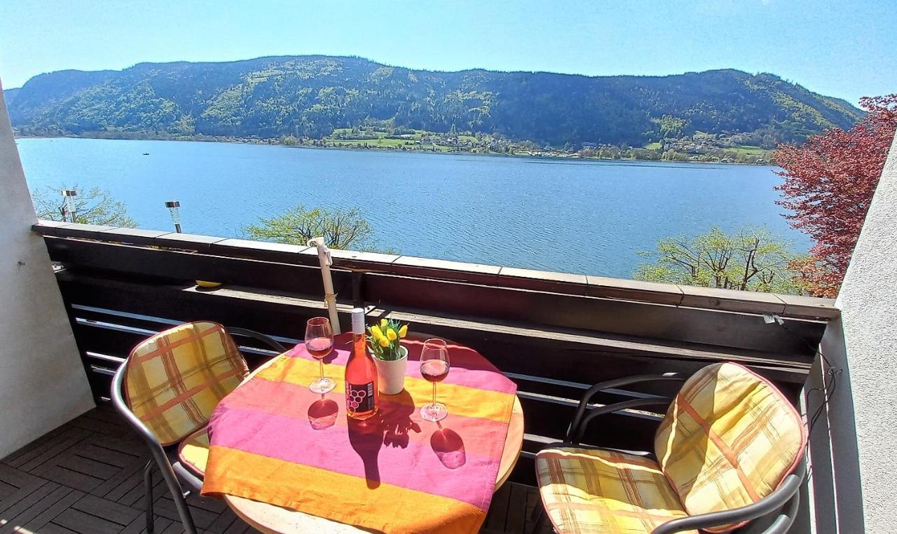 Anna Seeblick Appartement, Haus Haensel&Gretel Am Ossiachersee Mit Direktem Seezugang, Hallenbad Bodensdorf Bagian luar foto