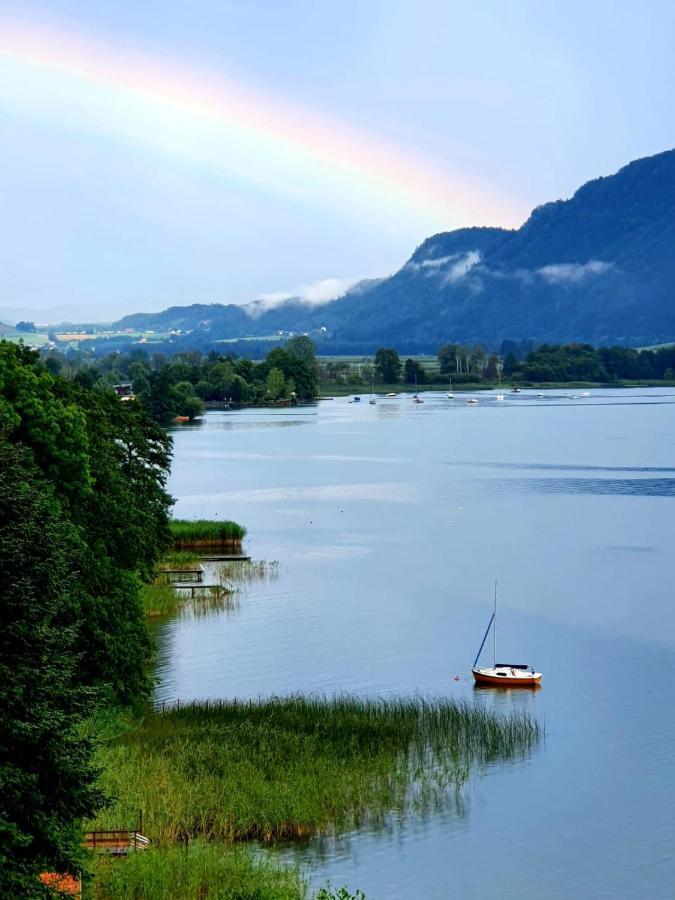 Anna Seeblick Appartement, Haus Haensel&Gretel Am Ossiachersee Mit Direktem Seezugang, Hallenbad Bodensdorf Bagian luar foto