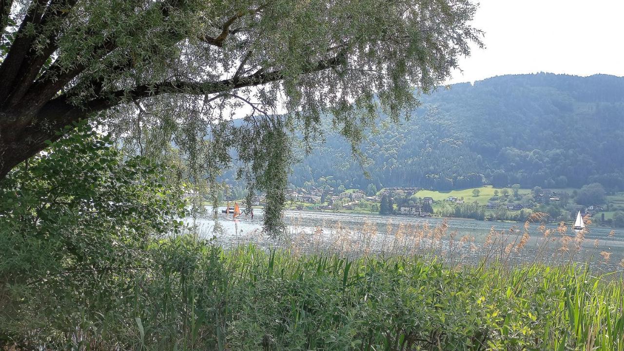 Anna Seeblick Appartement, Haus Haensel&Gretel Am Ossiachersee Mit Direktem Seezugang, Hallenbad Bodensdorf Bagian luar foto