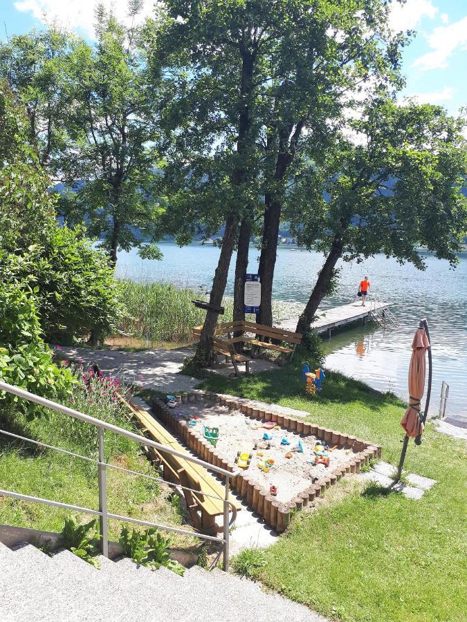 Anna Seeblick Appartement, Haus Haensel&Gretel Am Ossiachersee Mit Direktem Seezugang, Hallenbad Bodensdorf Bagian luar foto