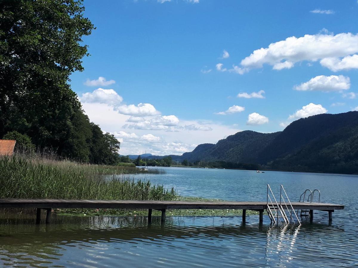 Anna Seeblick Appartement, Haus Haensel&Gretel Am Ossiachersee Mit Direktem Seezugang, Hallenbad Bodensdorf Bagian luar foto