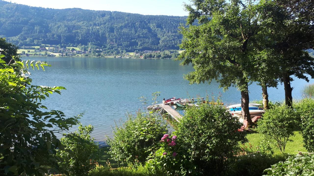 Anna Seeblick Appartement, Haus Haensel&Gretel Am Ossiachersee Mit Direktem Seezugang, Hallenbad Bodensdorf Bagian luar foto